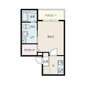 1K 間取り図