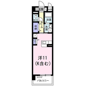 1K 間取り図
