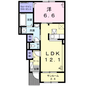 1LDK 間取り図