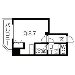 ワンルーム 間取り図