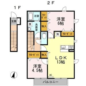 2LDK 間取り図