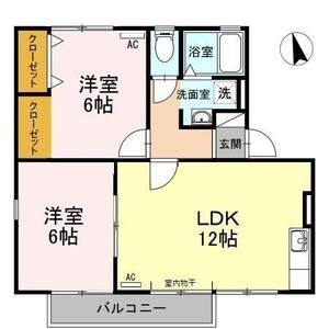 2LDK 間取り図