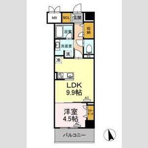 1LDK 間取り図