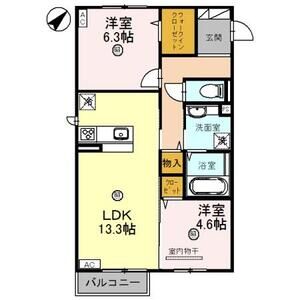 2LDK 間取り図
