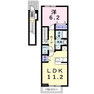 1LDK 間取り図