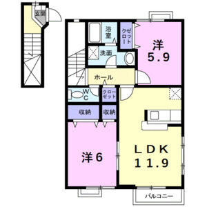 2LDK 間取り図