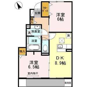 2DK 間取り図