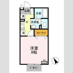 1K 間取り図