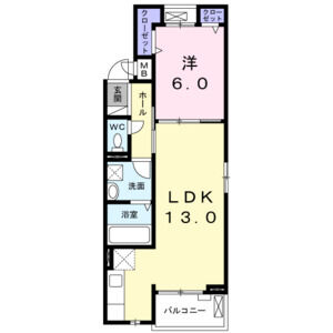 1LDK 間取り図