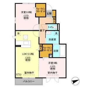 2LDK 間取り図