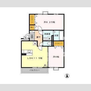 2LDK 間取り図