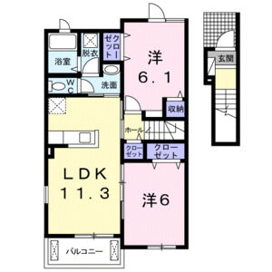 2LDK 間取り図