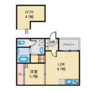1LDK 間取り図