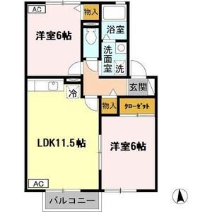 2LDK 間取り図
