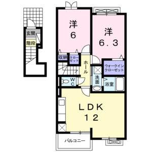 2LDK 間取り図