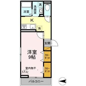 1K 間取り図