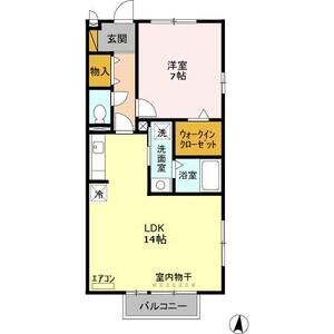 1LDK 間取り図