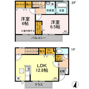 2LDK 間取り図