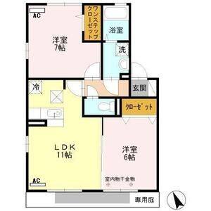 2LDK 間取り図