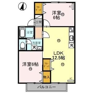 2LDK 間取り図