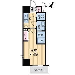 1K 間取り図