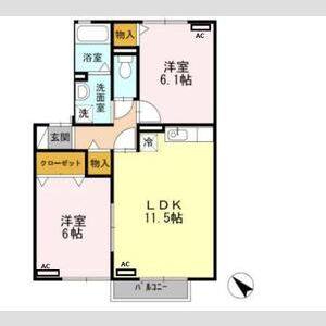 2LDK 間取り図