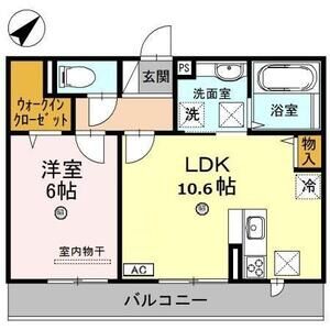 1LDK 間取り図