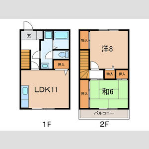 2LDK 間取り図