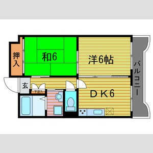 2DK 間取り図