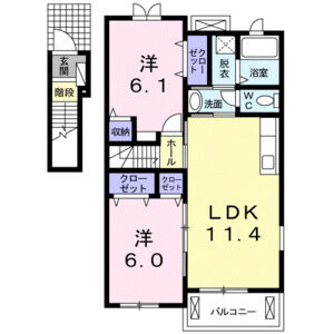 2LDK 間取り図