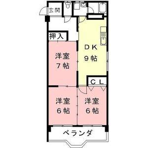 3DK 間取り図