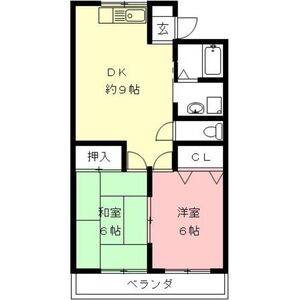 2DK 間取り図