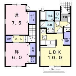 2LDK 間取り図