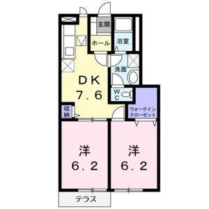 2DK 間取り図