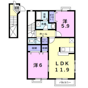 2LDK 間取り図