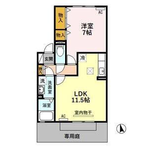 1LDK 間取り図