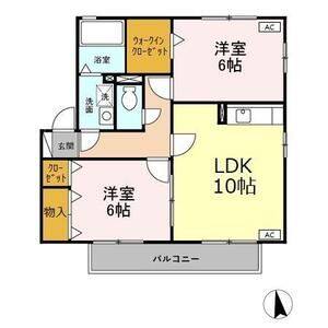 2LDK 間取り図