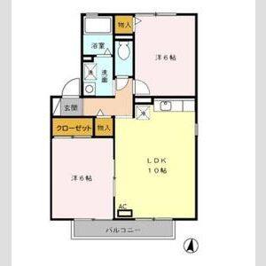 2LDK 間取り図