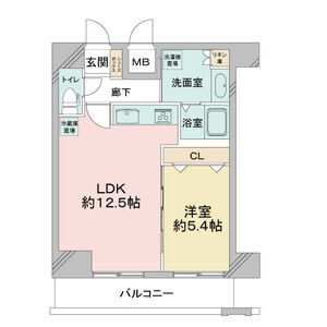 1LDK 間取り図