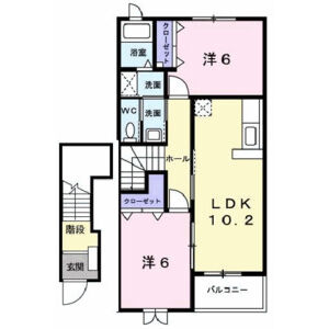 2LDK 間取り図