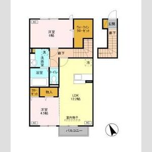2LDK 間取り図
