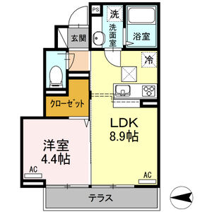 1LDK 間取り図