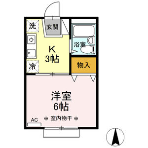 1K 間取り図