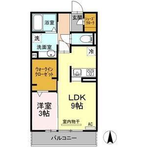 1LDK 間取り図