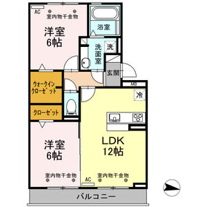 2LDK 間取り図