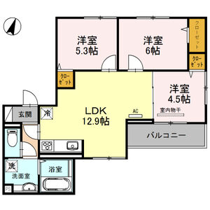 3LDK 間取り図