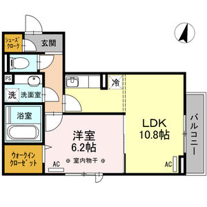 1LDK 間取り図