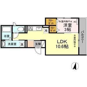1LDK 間取り図