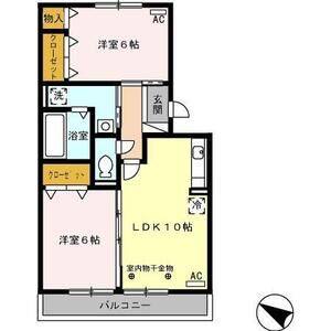 2LDK 間取り図