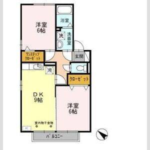 2DK 間取り図